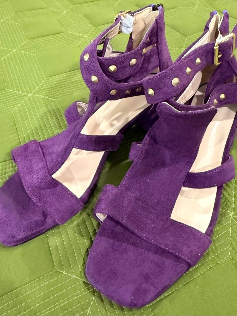 NEW Purple Suede Dress Sandals
